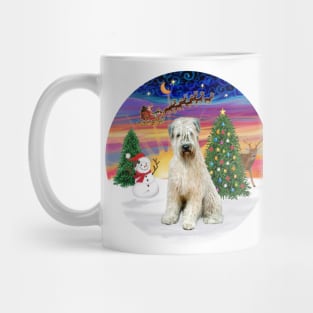 Santa's Sunset Take Off Featuring a Soft Coated Wheaten Terrier Mug